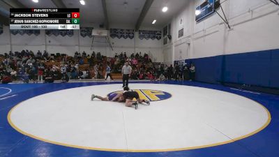 130 lbs Champ. Round 1 - Jesus Sanchez-sophomore, Salinas vs Jackson Stevens, Laguna Creek