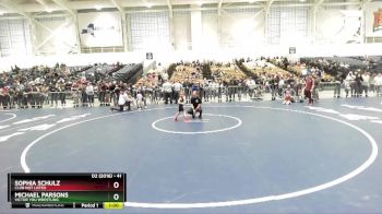 41 lbs Quarterfinal - Sophia Schulz, Club Not Listed vs Michael Parsons, Victor You Wrestling