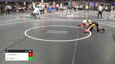 60 lbs Round Of 16 - Cayden Comfort, Williamsport vs Dozier Young, Shaler