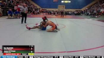 1 - 132 lbs Quarterfinal - Eli Blevins, Rural Retreat vs Dion Pittman, Cumberland