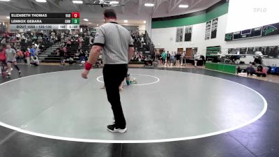 125-130 lbs Round 3 - Lennox Gebara, Greater Heights Wrestling vs Elizabeth Thomas, Edwardsville Wrestling Club