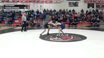 132 lbs Quarterfinal - Cole Brown, Lyndon Institute vs Stephen Kittredge, Vergennes
