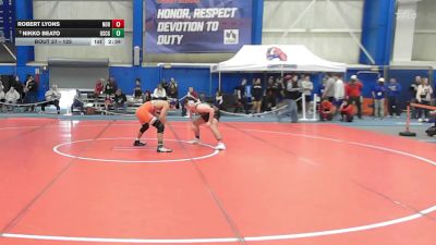 125 lbs Champ. Round 2 - Nikko Beato, Coast Guard vs Robert Lyons, Norwich