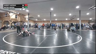 93 lbs 3rd Place - Garrett Hartman, Williamsport vs Matteo Lentino, Middletown