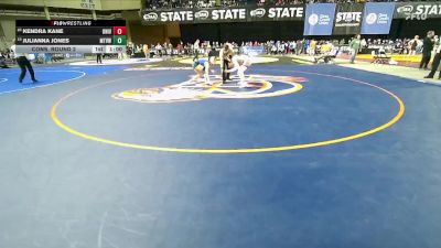 Girls 3A 135 lbs Cons. Round 2 - Julianna Jones, Mountain View (Girls) vs Kendra Kane, University (Girls)