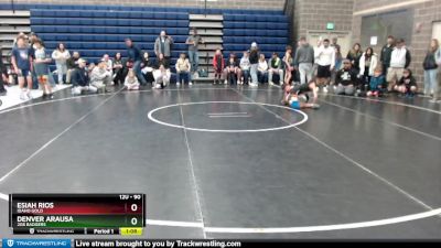 90 lbs Quarterfinal - Esiah Rios, Idaho Gold vs Denver Arausa, 208 Badgers