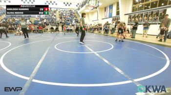 74 lbs Rr Rnd 3 - Harleigh Hanning, Coweta Tiger Wrestling vs Olivia Reeves, Wyandotte Youth Wrestling