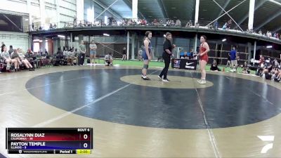 155 lbs Round 2 (8 Team) - Rosalynn Diaz, California vs Payton Temple, Illinois