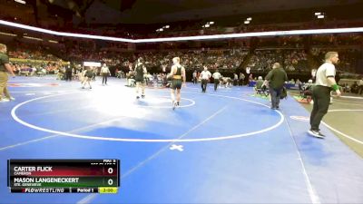 165 Class 2 lbs Quarterfinal - Mason Langeneckert, Ste. Genevieve vs Carter Flick, Cameron