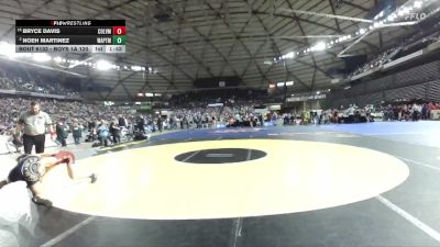 Boys 1A 120 lbs Champ. Round 2 - Bryce Davis, Colville vs Noeh Martinez, Wapato