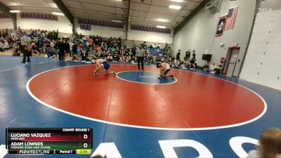 190 lbs Champ. Round 1 - Luciano Vazquez, Worland vs Adam Lownds, Thunder Basin High School