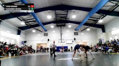 132 lbs Quarterfinal - Todd Brewer, Picayune High School vs Alejandro Edoria, Ocean Springs