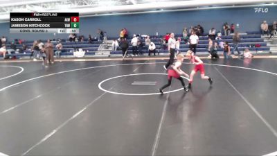 65 lbs Cons. Round 3 - Kason Carroll, Atwood Kids Wrestling vs Jameson Hitchcock, TNWC