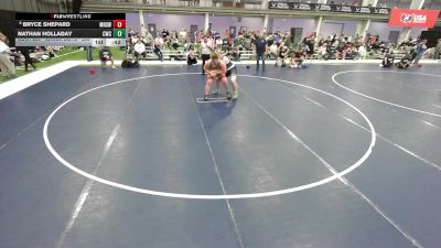 Junior Boys - 285 lbs Cons. Round 2 - Bryce Shepard, Menomonie High School Wrestling vs Nathan Holladay, Charger Wrestling Club