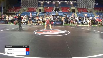 120 lbs Cons 32 #1 - James Carlock, New York vs Tyler Barnes, Ohio