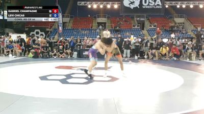 157 lbs Cons. Rd Of 64 - Gabriel Champagne, California vs Levi Chicas, Arizona
