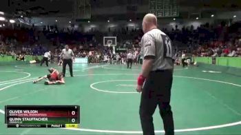 106 lbs Champ. Round 1 - Oliver Wilson, North Central (Indianapolis). vs Quinn Stauffacher, Zionsville