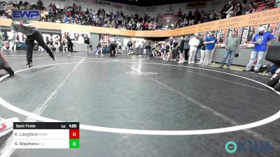 88 lbs Semifinal - Kaydence Langford, ARDMORE TAKEDOWN CLUB vs Sophia Stephens, F-5 Grappling