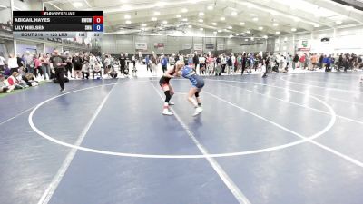 120 lbs Cons. Rd Of 16 - Lily Nielsen, Sanderson Wrestling Academy vs Abigail Hayes, MO West Championship Wrestling Club