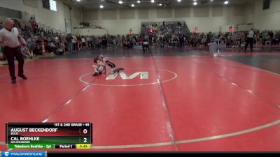 45 lbs Champ. Round 1 - Cal Boehlke, No Nonsense vs August Beckendorf, BOLD