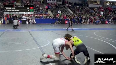 72 lbs Cons. Round 2 - Liam Schroeder, Power House vs Drake Paul, Maize