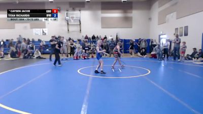 70-73 lbs Champ. Round 1 - Caysen Jacob, Kimberly Bulldog Wrestling Club vs Titan Richards, Bonners Ferry Wrestling Club