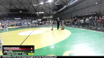 92 lbs Semifinal - Sophia Rodriguez, Victory Wrestling-Central WA vs Aria Otos, Gig Harbor Grizzlies Wrestling Club