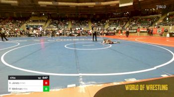 47 lbs Round Of 16 - Violet Jones, Springdale Youth Wrestling Club vs Paris Wellman, Pirate Wrestling Club