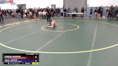 113 lbs Semifinal - Noah Justice, Pioneer Grappling Academy vs Carson Madison, Avalanche Wrestling Association