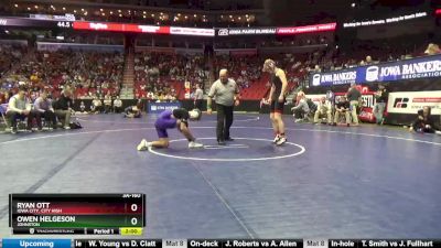 3A-160 lbs Cons. Round 2 - Ryan Ott, Iowa City, City High vs Owen Helgeson, Johnston