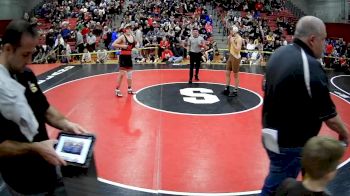 160 lbs Champ. Round 2 - Caleb Sines, Meyersdale Area Hs vs Chase Lenhart, Greensburg Salem Hs