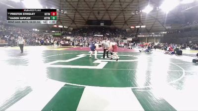 Boys 1B/2B 285 Champ. Round 2 - Kaden Hippler, Kettle Falls vs Preston Stingley, Kittitas