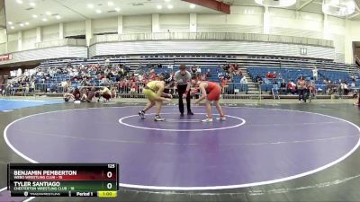 125 lbs Round 1 (6 Team) - Benjamin Pemberton, Webo Wrestling Club vs Tyler Santiago, Chesterton Wrestling Club