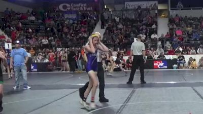 90 lbs Quarterfinal - Carmen Davidson, Linn County Twisters Wrestling Club vs Hadlie Younkin, Oakley