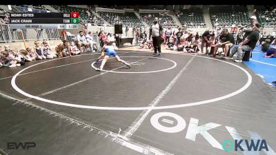 61 lbs Rr Rnd 1 - Noah Estes, Oklahoma Strong-Blue 9U vs Jack Crain, Team Tulsa RED