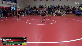 125 lbs Cons. Round 5 - Lillian Allie, Algona vs Alysia Dundee, Waukon