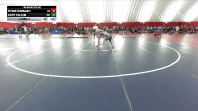 112-117 lbs Round 3 - Myles Hartzler, Illinois Top Dawgs vs Cody Folger, Buffalo