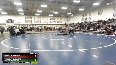 100 lbs 3rd Place Match - Timothy Andrade, Lone Star Middle School vs Enrique Barroso, Treasure Valley Catholic Schools