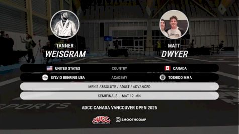 Tanner Weisgram vs Matt Dwyer 2025 ADCC Vancouver Open