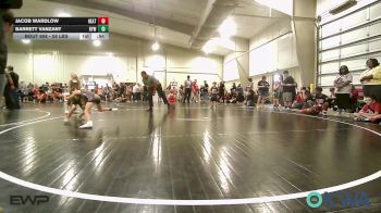 58 lbs Round Of 16 - Jacob Wardlow, Heat vs Barrett Vanzant, Bristow Elementary Wrestling Club