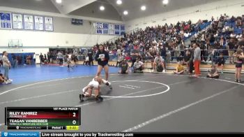 59-64 lbs 1st Place Match - Riley Ramirez, Pounders WC vs Teagan VanBebber, Temecula Wrestling Kids Club
