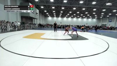 160 lbs Consi Of 32 #1 - Kolton Bradeen, ME vs Chasen Lawrence, FL