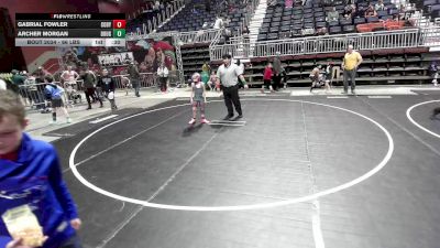 66 lbs 5th Place - Gabrial Fowler, Cody WC vs Archer Morgan, Douglas WC