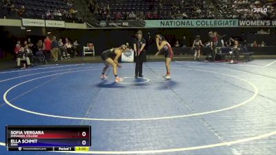 143 lbs Champ. Round 1 - Sofia Vergara, Emmanuel College vs Ella Schmit, Iowa
