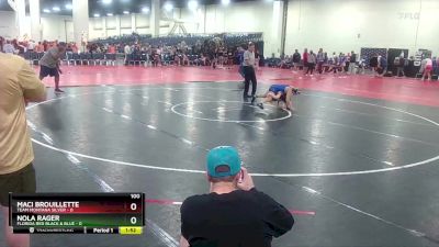 100 lbs Round 2 (8 Team) - Nola Rager, Florida Red Black & Blue vs Maci Brouillette, Team Montana Silver