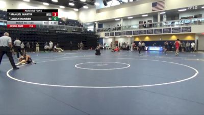 125 lbs Quarterfinal - Manuel Martir, Mt. San Antonio College vs Logan Hansen, Moorpark College