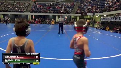 50 lbs Quarterfinal - Jory Heinrich, American Outlaws Wrestling vs Buckley Meyer, ANML