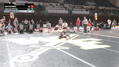 126 lbs Consi Of 8 #1 - Levi Backman, AC Flora vs Lincoln Pettus, Gray Collegiate