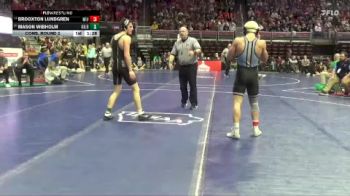 2A-157 lbs Cons. Round 2 - Brooxton Lundgren, North Fayette Valley vs Mason Wibholm, Gilbert
