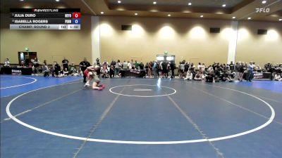 100 lbs Champ. Round 3 - Julia Duro, New York vs Isabella Rogers, Pennsylvania